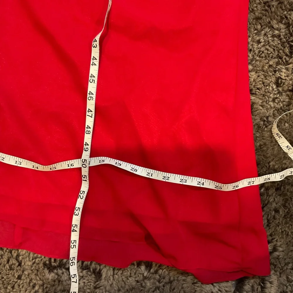 Women’s  Red Maxi Beaded  Open Low  Back Long Dress Size Small - Picture 9 of 10